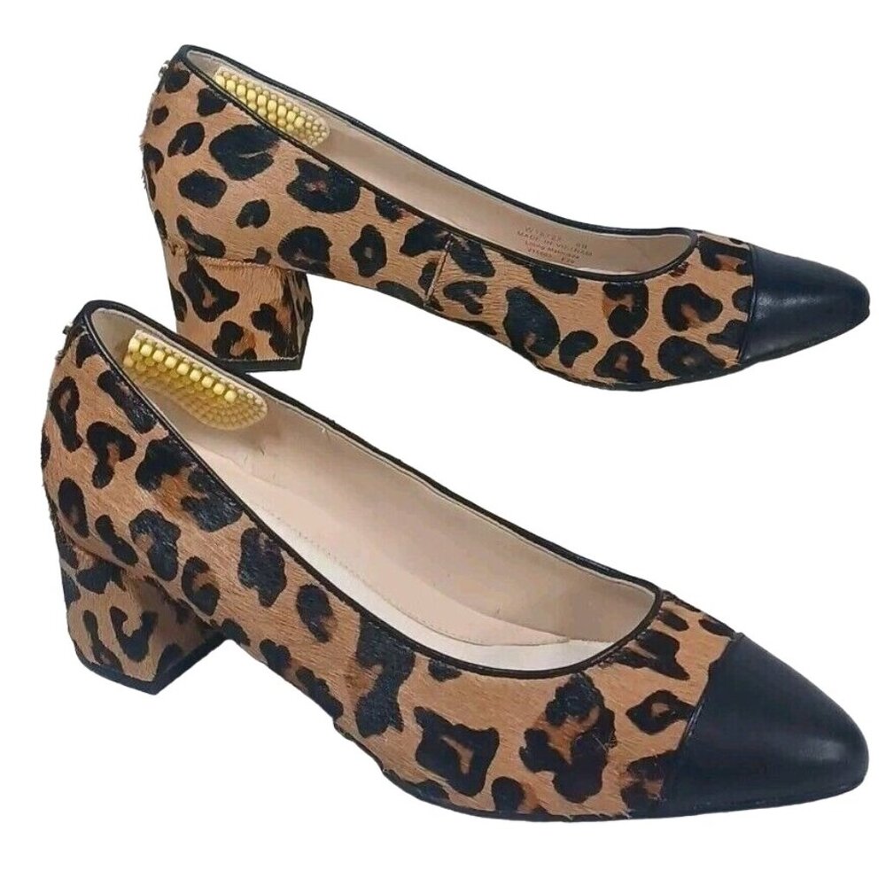 COLE HAAN THE GO-TO PUMP  Leopard Print Ocelot Pumps 6 EU 37 Excellent!
